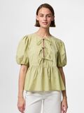 Product image thumbnail - PCJOLLY STRIK TOP MET POFMOUWEN, Sage Green | 1