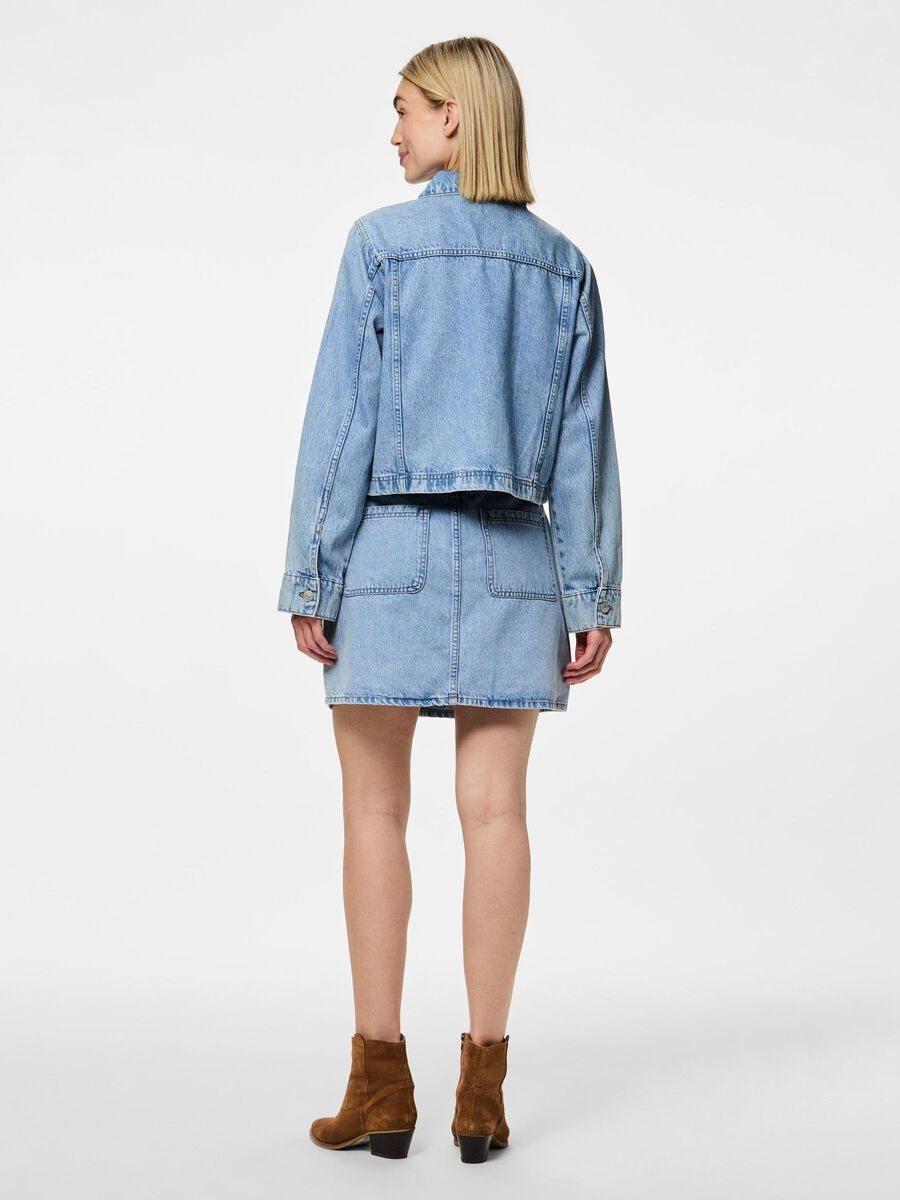 Carousel image - PCSKY OLAJAKKE, Light Blue Denim | 2