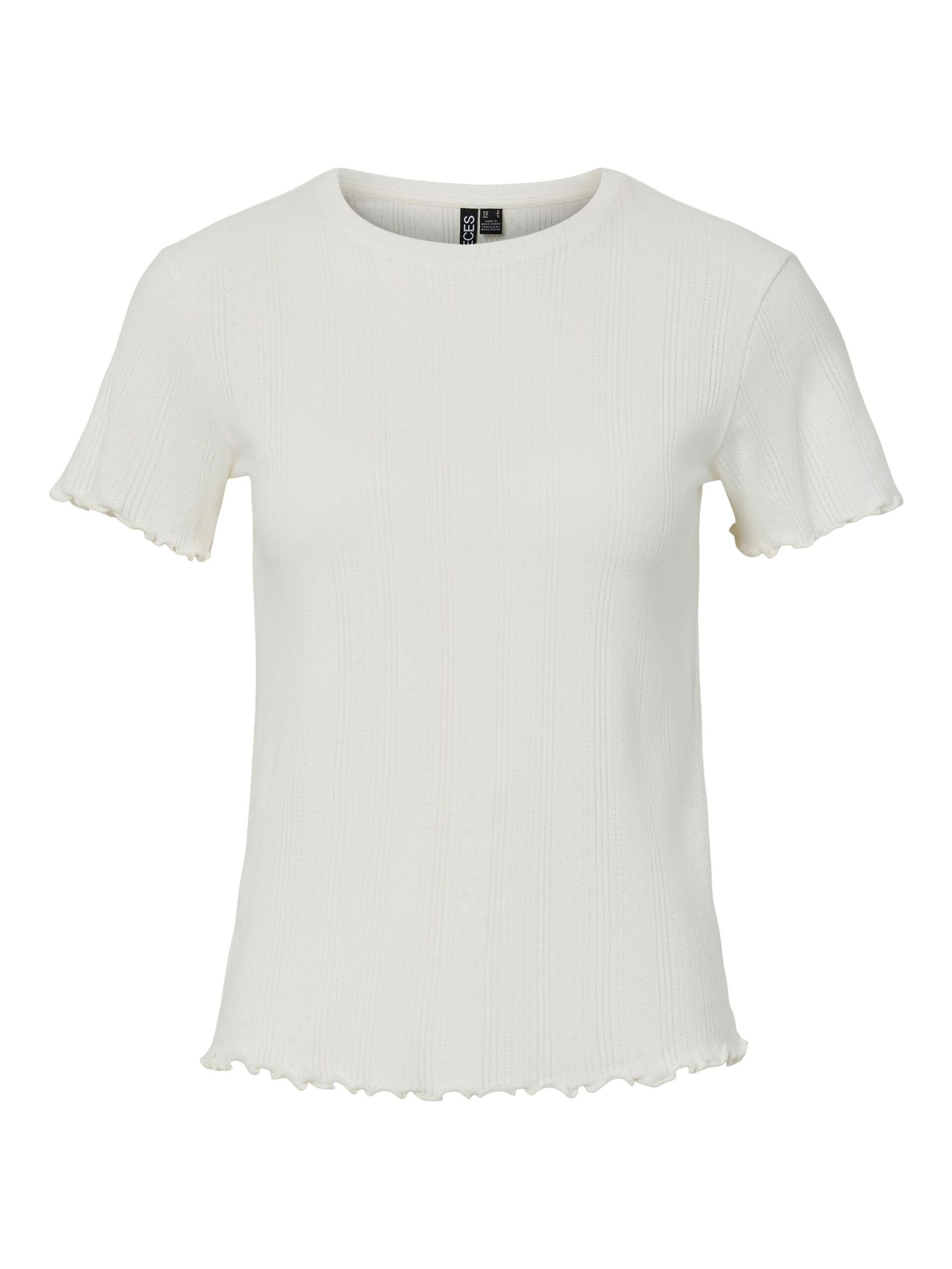 Carousel image - PCMARIE POINTELLE T-SHIRT, Cloud Dancer | 6